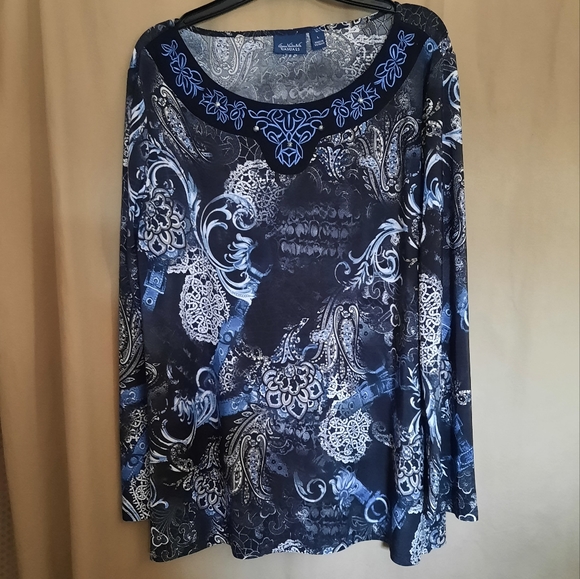 🏷 Gloria Vanderbilt Casuals Top sz L - Picture 1 of 6